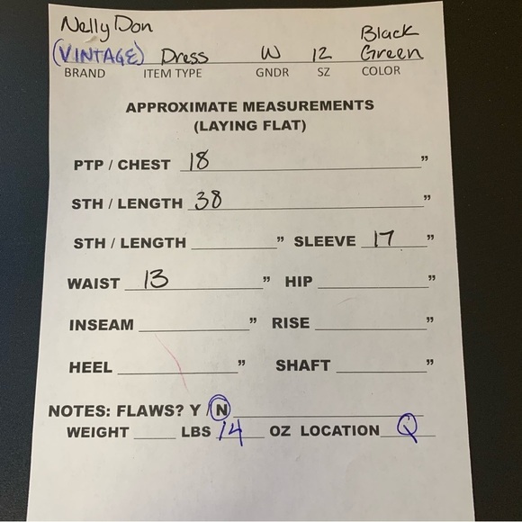 Nelly Don - vintage - Dress Women size 12 Black Green - Picture 10 of 10